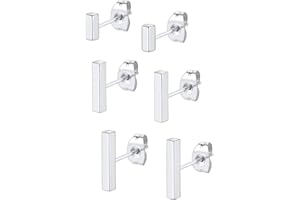 GoldChic Jewelry Boucles d'oreilles Homme Femme Bijoux Simple Clous et puces Goujons de Disque en Acier Inoxydable Ensemble de Clous