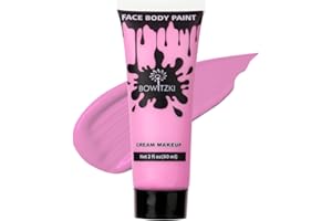 Bowitzki Face and Body Paint 2oz Cream Makeup 60ml Water Based Face Painting Special Effects For Adults Children Kids Halloween Christmas Party Stage Cosplay (Rosa)