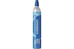 SodaStream Cylinder z Gazem Co2, 60l | Dodatkowy gwint CO₂ cylinder do żywności, niebieski i kompatybilny z Gaia, Spirit i Genesis