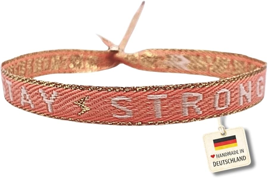 Produktabbildung zu happymaker Stoffarmbänder mit Statement im Boho Style für Frauen und Männer, wasserfest, handmade in Deutschland, Festival Armband