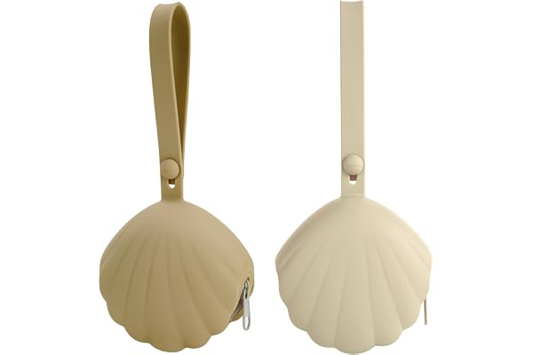 Lovbaby Lot de 2 étuis de rangement en silicone pour tétine de bébé, anti-fuite, sans BPA, facile à nettoyer (sable + gris clair)