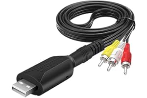 Jerilla Video Capture Card Cable USB2.0 RCA to USB Audio Video Capture Grabber VHS DVD AV to Digital Converter Adapter for PC, Laptop, Windows XP/2000/7/8/10/Vista, Mac OS