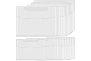 CKANDAY Lot de 24 sacs de rangement refermables en plastique transparent pour scrapbooking et fabrication de cartes (12,7 x 17,8 cm, 17,8 x 24,9 cm)