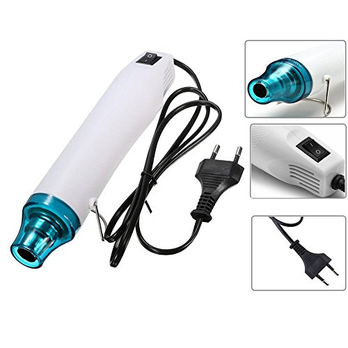 MAIKEHIGH heißluftfön mini, Heat Gun Werkzeug, DIY Stempel Convex Powder Emboss Heat Gun-Tool, ABS Material Heizgeräte.(weiß) - 2