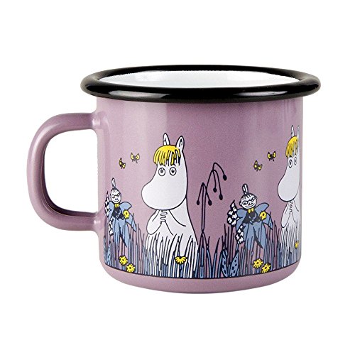 Muurla Moomin Friends Snorkmaiden - Taza esmaltada (8 x 8 x 10 cm), Color Rosa