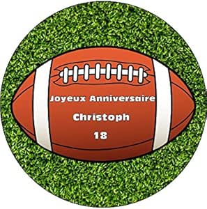 Personnalise Ballon De Rugby 19 Centimetre Comestibles Givrage Gateau Topper S Il Vous Plait Donner La Personnalisation Comme Un Message Cadeau Amazon Co Uk Home Kitchen
