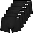 HAGOT 6 Pack Men's Boxers Shorts, Men's Stretch Boxers, Soft Boxer for Men, Comfort Men's Underwear, Black
