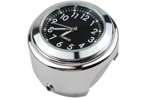 Constprog Universal Waterproof Motorcycle Bike Handlebar Mount Handle Clock Watch (Silver)