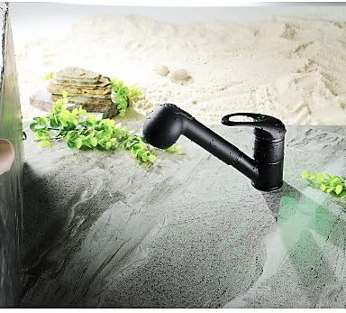 Dahuuyus Modern Style stylish and practical home kitchen and bathroom faucets Aquafaucet Single Lever High Arc Pull Down Kitchen Faucet with Retractable Pull Out Wand, Swivel Spout Oil Rubbed Bronze