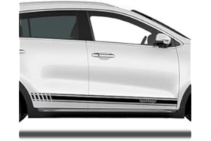AUTO-DRESS AutoDress Strisce laterali adesive adatte per Kia Sportage (colore desiderato)