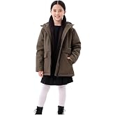 blayn jeans Kız &Ccedil;ocuk K&uuml;rkl&uuml; Su Ve R&uuml;zgar Ge&ccedil;irmez Kap&uuml;şonlu Kışlık Mont &amp; Kaban &amp; Parka