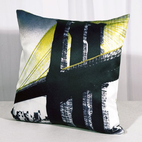 Kissenbezug 4er-Set NEW YORK BROADWAY/BROOKLYN BRIDGE/EMPIRE STATE BUILDING/FREIHEITSSTATUE 40×40 cm - 4