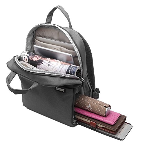CADEN Mode Multifunktions wasserdicht Pro DSLR Rucksack Kameratasche Fotografie Rucksack, Outdoor Reisetasche für Canon Nikon Sony, genug für 13-Zoll Macbook, Tablette (Grau-04)