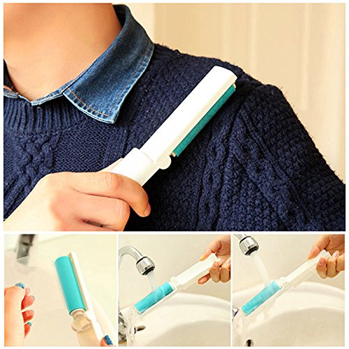 UEETEK-Middle-Lint-Roller-with-Foldable-Small-Pet-Dogs-Hair-Fluff-Remover-Sticky-Picker-Cleaner-Set-for-Clothes-Furniture-Car-Carpet-Blue