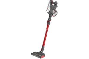 Hoover Cordless Vacuum Cleaner, H-Free with up to 25 mins run-time, Lightweight, Pet Tool, Grey & Red [HF122RPT]