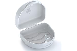 Porta Dentiera Porta Apparecchio Denti: BVN Custodia per Apparecchio Dentale, Porta Bite Dentale, Scatola Apparecchio Denti, Custodia Ortodontiche, Porta Protesi Dentale, Porta Paradenti, Bianco.