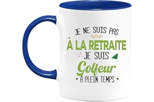 quotedazur - Mug Retraite Je Suis Golfeur - Cadeau Humour Sport - Idée Cadeau Retraite Original Golf - Tasse Golfeur - Départ Retraite Anniversaire Ou Noël
