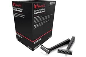 UNIGLOVES Disposable single blade black razor case of 10 packs (100 units per pack)