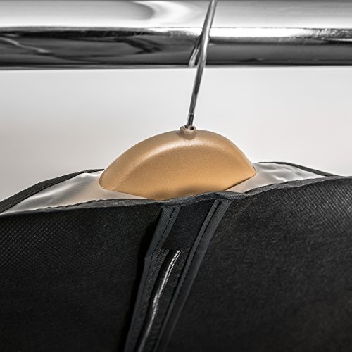 hangermaster Kleid/Mantel Kleidersack 137 cm (137,2 cm) schwarz atmungsaktiv Schutzhülle & Tasche – 3 Pack - 5