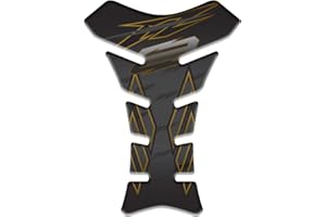 Tankpad PARASERBATOIO ADESIVO RESINATO EFFETTO 3D compatibile con Yamaha Fz8 Fz8n Fz8s Fazer (Oro)