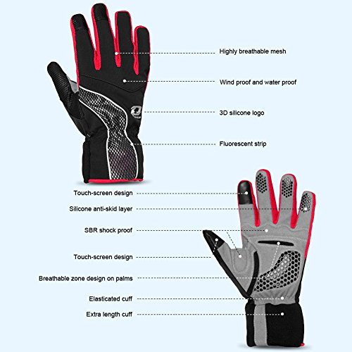 4Ucycling Warm Thermo Fleece Gloves Touchscreen Touch Fahrrad Handschuhe Radsport Handschuh Radhandschuhe - 2