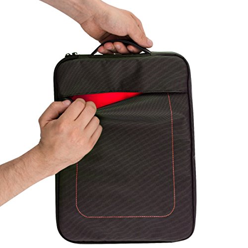kwmobile Umhängetasche für 12,5″ 13″ 13,3″ Laptop / Ultrabook – Laptoptasche aus Nylon mit Reißverschluss und Tragegurt in Dunkelgrau – z.B. geeignet für Apple, Samsung, Lenovo, Asus, Huawei - 2