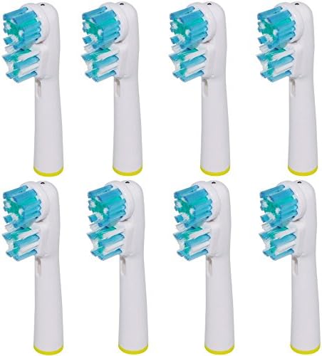 Pack of 8 Toothbrush Dual Clean Replacement Brush Heads compatible Oral B Braun Electric Electric Replacement Toothbrushes Heads by ITECHNIK