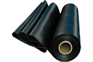 JIAOLUN123 Bâches pour Bassin Doublure D'étang Noir Membrane de Jardin pour Piscine Épaisseur 0.4mm Peaux D'étang Liner pour Les Les fontaines de Jardin,Les Cascades et Les Jardins aquati (1×7m)