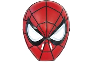RUBIES - SPIDER-MAN officiel - Masque Rigide pour Enfants Spider-man - Taille Unique - Masque en PVC rouge et noir avec Attache élastique - Pour Halloween, Carnaval, Noël
