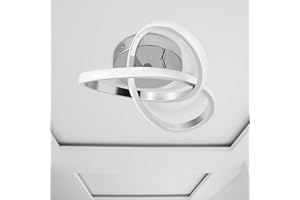 GJCrafts LED Ceiling Light, 28W Dimmable Ceiling Lamp with Remote Control, Adjustable Color Temperature 3000K - 6500K, Ideal for Living Room, Bedroom, and Bathroom, Silver Finish [Energy Class E]