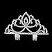 ABEILLO Tiara Crown Headband at Wedding Party for Bridal Bridesmaid Elegant Pageant Hair Accesories with Charming Rhinestone with Comb (Silver) 
