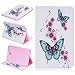 Produktbild Roreikes Samsung Galaxy Tab E 9.6 T560 Hülle, Blumenmuster Muster TPU Leder Flip Magnetverschluss Wallet Kreditkarte ID Card Slots Magnetic TPU Leder Beschützer Tasche Hülle Etui Schale mit Standfunktion Weich TPU Innere Hülle Case leder Flip Beschützer Haut Schutzfolie Case für Samsung Galaxy Tab E 9.6 T560