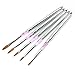 TOOGOO(R)5x Acrylic Detachable Steel Pipe Nail Art Tips Drawing 3D Design UV Gel Builder Brushes DIY