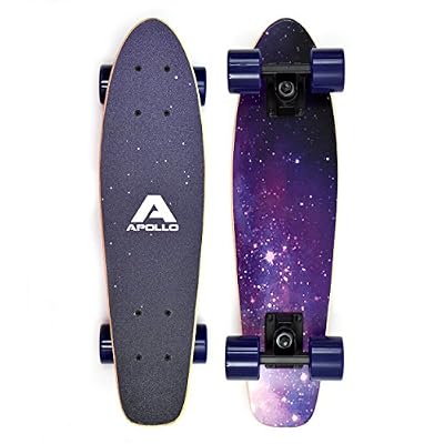 Apollo Fancy Board - Vintage Cruiser, Board complet | Taille: 22.5'' (57,15 cm) | Couleur: multi violet / violet| Skateboard: petit et maniable…