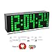 T Tocas 9.6-inch Large Big Number LED Snooze Wall Desk Alarm Clock Thermometer Calendar (Green) RS.7682.00