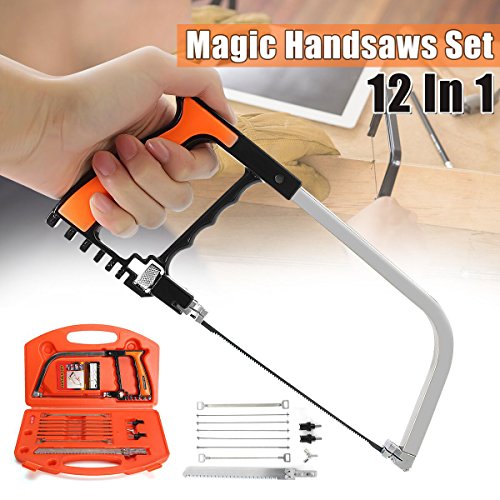 Hacksäge Pathonor Magie Handsäge Set Multifunktionssäge HSS 12-Zoll 12pcs / set DIY Multi Zweck Bogen Säge für Holz arbeiten, Küche, Glas, Fliesen, Holz, Metall, Kunststoff - 9