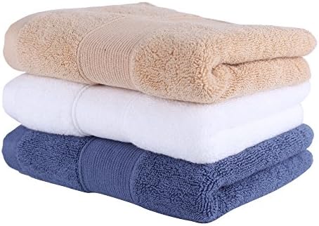 Set of 3 Luxury 700 GSM Egyptian Cotton Large hand towels set ( 36cm x 76cm) - Multipurpose Use for Bath, Hand, Face, Gym and Spa - By YZL Towels (Set of 3 Cotton Hand towel)