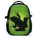Produktbild Rucksack für Jungen Mädchen Damen Herren - Schulrucksack Schulranzen Ranzen für die Schule - Backpack für Stadt / Sport für Kinder & Jugendliche - Cooles Design / aus Canvas Stoff - Frog