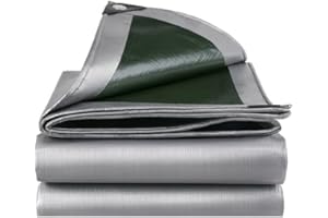 GKXLH Bâche Imperméable Très Résistante - 180 g/m² Pour l'Extérieur 3m x 4m, Résistance au Gel, Protection UV - Plastique PE Pour Jardin, Gazebo, Camping