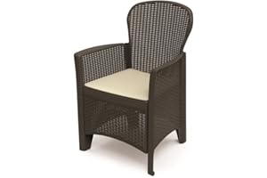 IPAE-PROGARDEN S.P.A. Sillón modular efecto ratán, Made in Italy, 60 x 58 x 89 cm, color Antracita