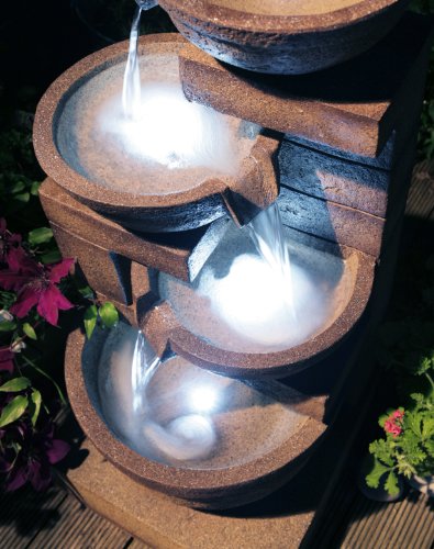 Kaskadenbrunnen „Kendal“ mit LED-Beleuchtung - 3