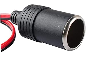 GENERIC Presa accendisigari femmina per auto, connettore per accendisigari, adattatore per accendino, cavo di prolunga per auto