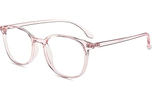 ‎FIRMOO Firmoo Blaulicht Brille Computerbrille Anti Müdigkeit, Blaulicht UV Schutzbrille Damen Herren TR 90 Klar Rosa