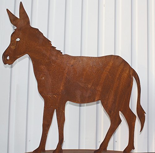 Deko Esel aus Edelrost, Tierfiguren aus Metall (2)
