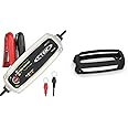 CTEK MXS 5.0 Battery Charger with Automatic Temperature Compensation & 56-915 Bumper, Silicone Rubber Protection, Compatible 3.6-MXS 5.0 and CT5 Series