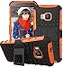 Produktbild Nnopbeclik HTC One M9 Hülle, Dual Layer Rugged Armor stoßfest Handy Schutzhülle Silikon Tasche für HTC One M9 - Orange + 1x Display Schutzfolie Folie