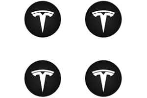 Nakładka Centralna (4 Szt) do KAVANIC Tesla Model Y Model 3 Modyfikacji Kołpak (Biały/Czarny Mat)