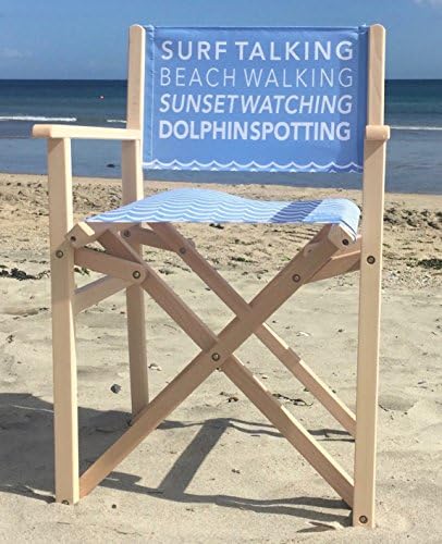 Director's Chair - Surf Talking - Removable Washable Covers, Wooden