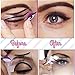 2pcs Professional Women Smoky Eyes Stencil Models Template Draw Eye Bottom and Top Eyeliner Guide Card Auxiliary Tools