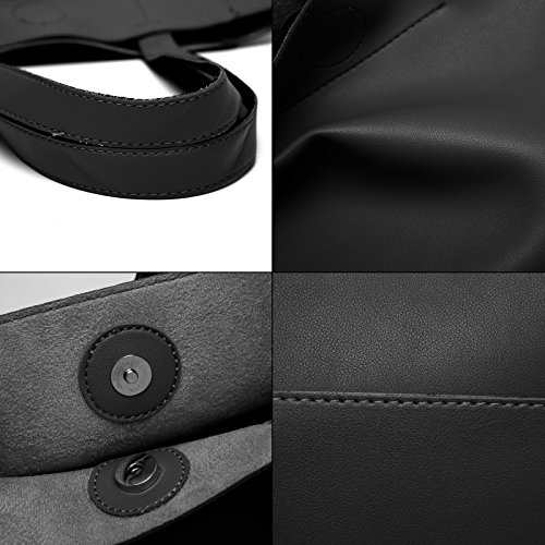 DCCN Damen Handtaschen Shopper PU Leder Messenger Bags Einkaufstasche mit ein klein Beutel Geldbörse - 5